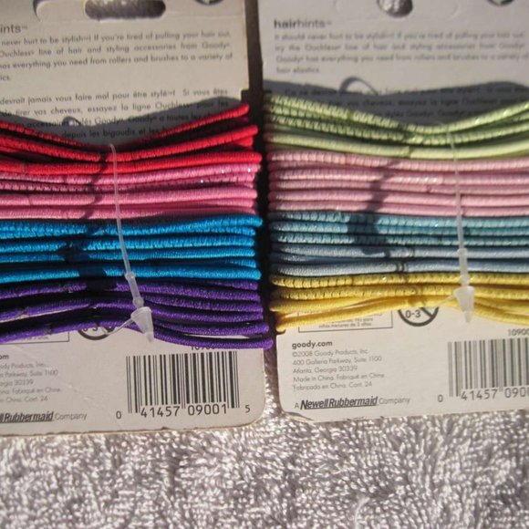 24 Goody 2008 Old Formula Elastic Tinsel Woven Thin Wide Ponytailer Hair Bands - Picture 3 of 13